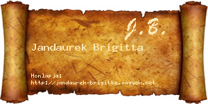 Jandaurek Brigitta névjegykártya